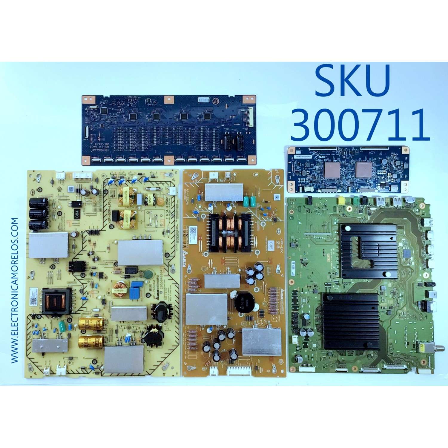 KIT DE TARJETAS PARA TV SONY / MAIN A-2197-239-A / 1-983-249-31 / A2197239A / FTE 1-474-711-11 / 147471111 / SUB FTE 1-474-713-12 / 147471312 / LED DRIVER 944211T / 18STO60A-A01 / T-CON 55.75T05.C09 / 5575T05C09 / PANEL T750QVF05.4 / MODELO XR-55A80J